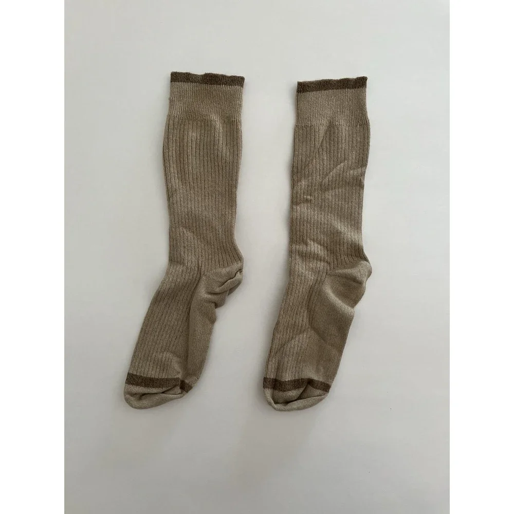 Nautica Men's Crew Socks - 4 Pair Lot - Ribbed Black x2, Navy Blue, Khaki